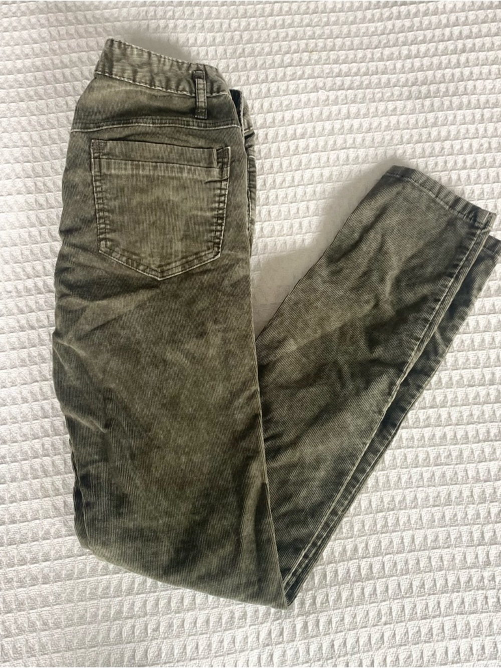 Free People Olive Green Corduroy Skinny Jeans size 27